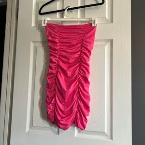 Pink Ruched Dress